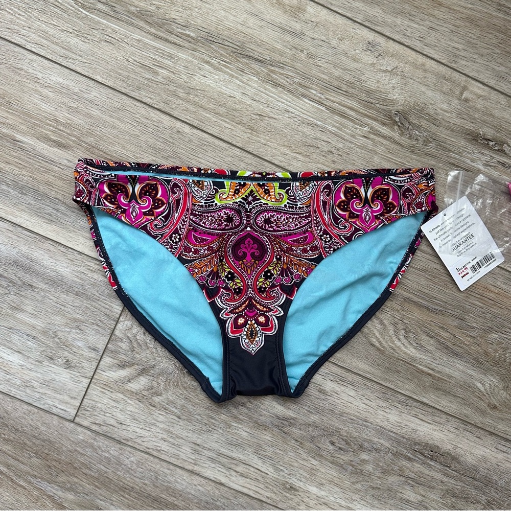 Athleta Samara Tide Print Bikini Bottom Large NWT